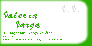 valeria varga business card