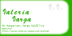 valeria varga business card